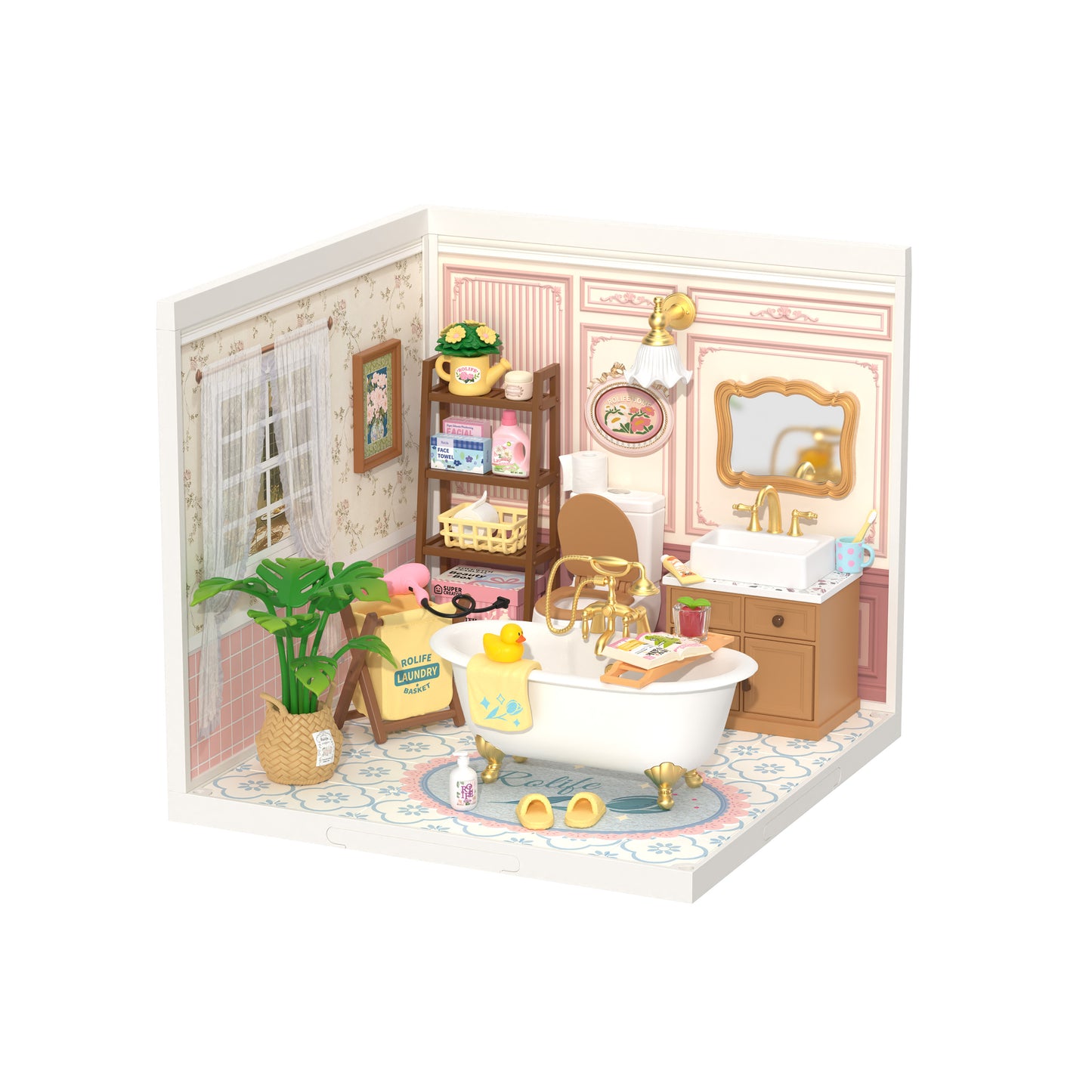 Hands Craft DIY Stackable Miniature House | Pop Bubble Bathroom