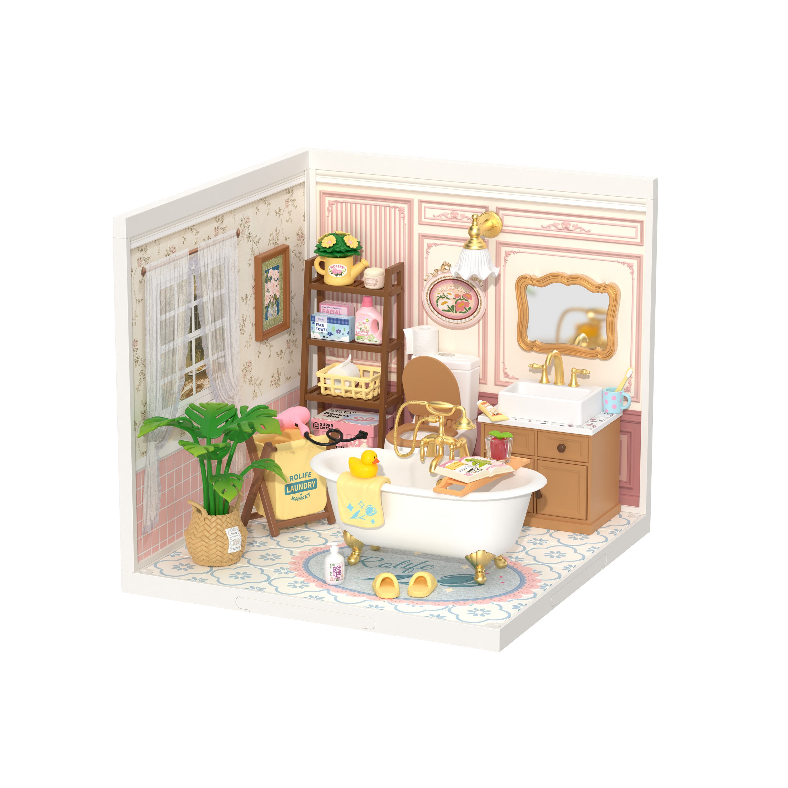 Hands Craft DIY Stackable Miniature House | Pop Bubble Bathroom