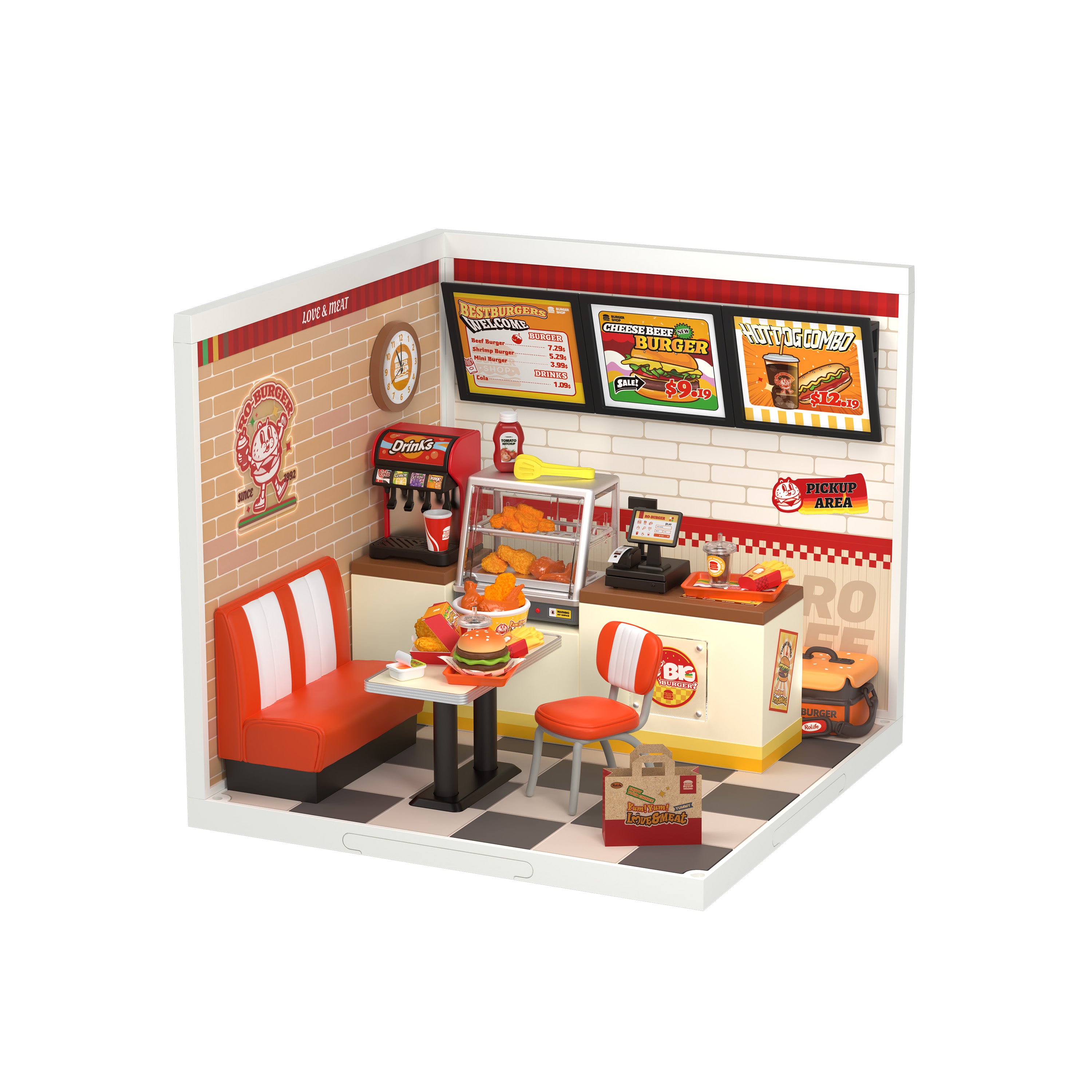 Hands Craft DIY Stackable Miniature House | Yum Yum Burgers