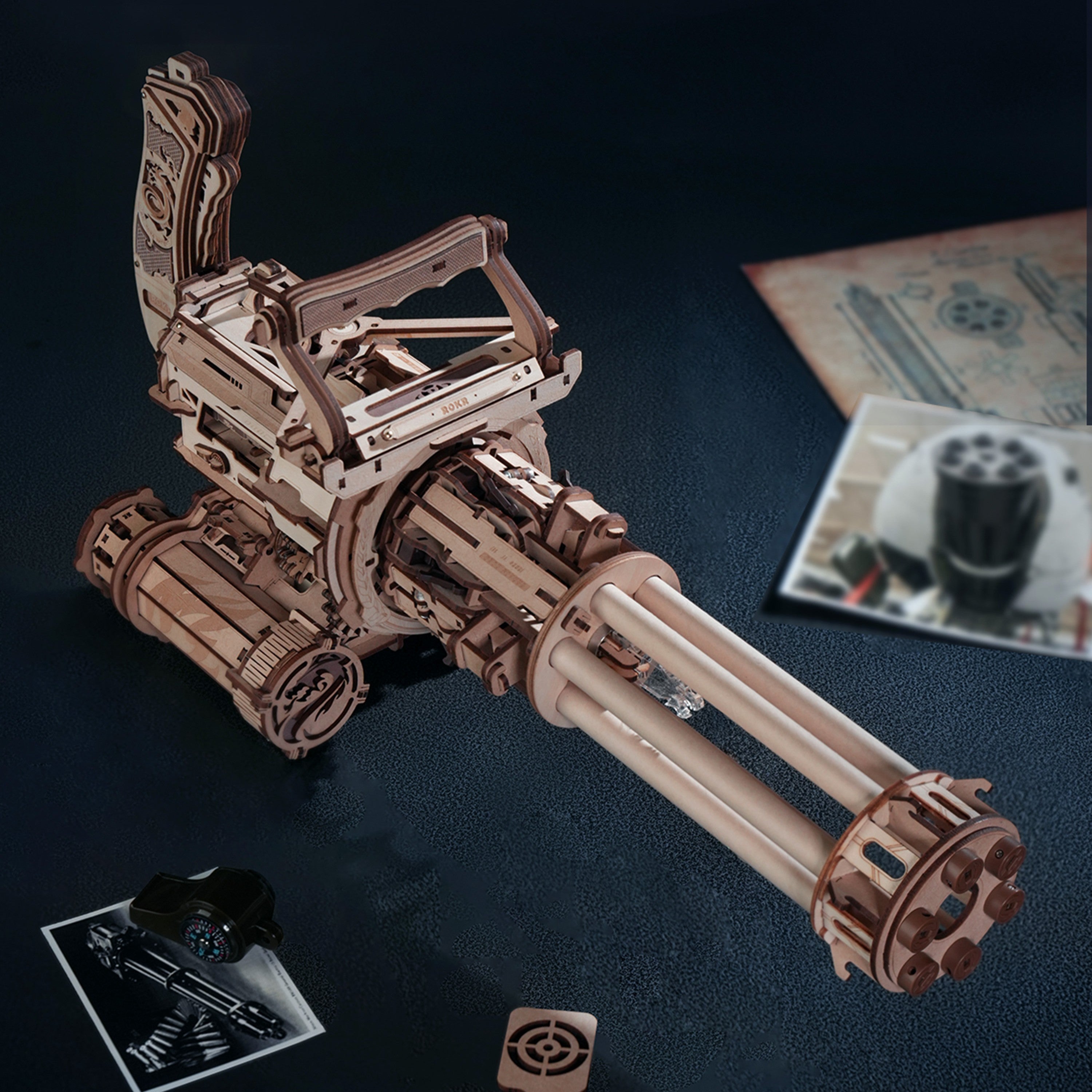 Hands Craft | Rotating-Barrel Machine Gun w/ LED Lights