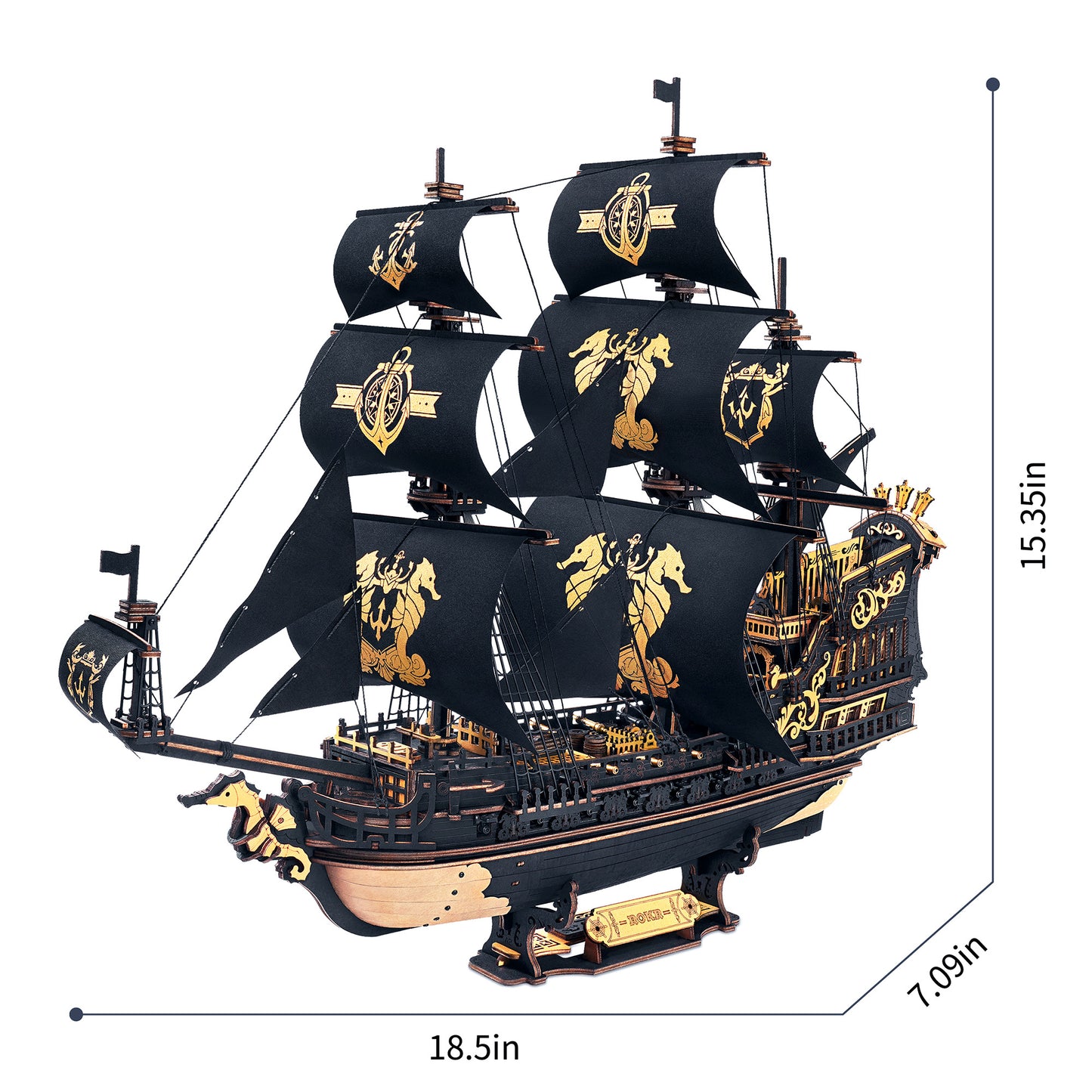 3D Wooden Puzzle | The Seahorse Barque