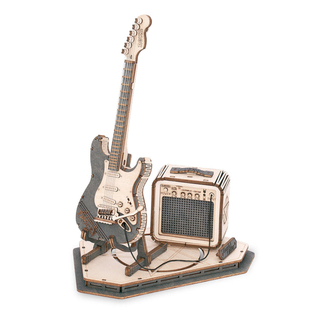 Modern Wooden Puzzle | Electric Guitar - Hands Craft US, Inc.