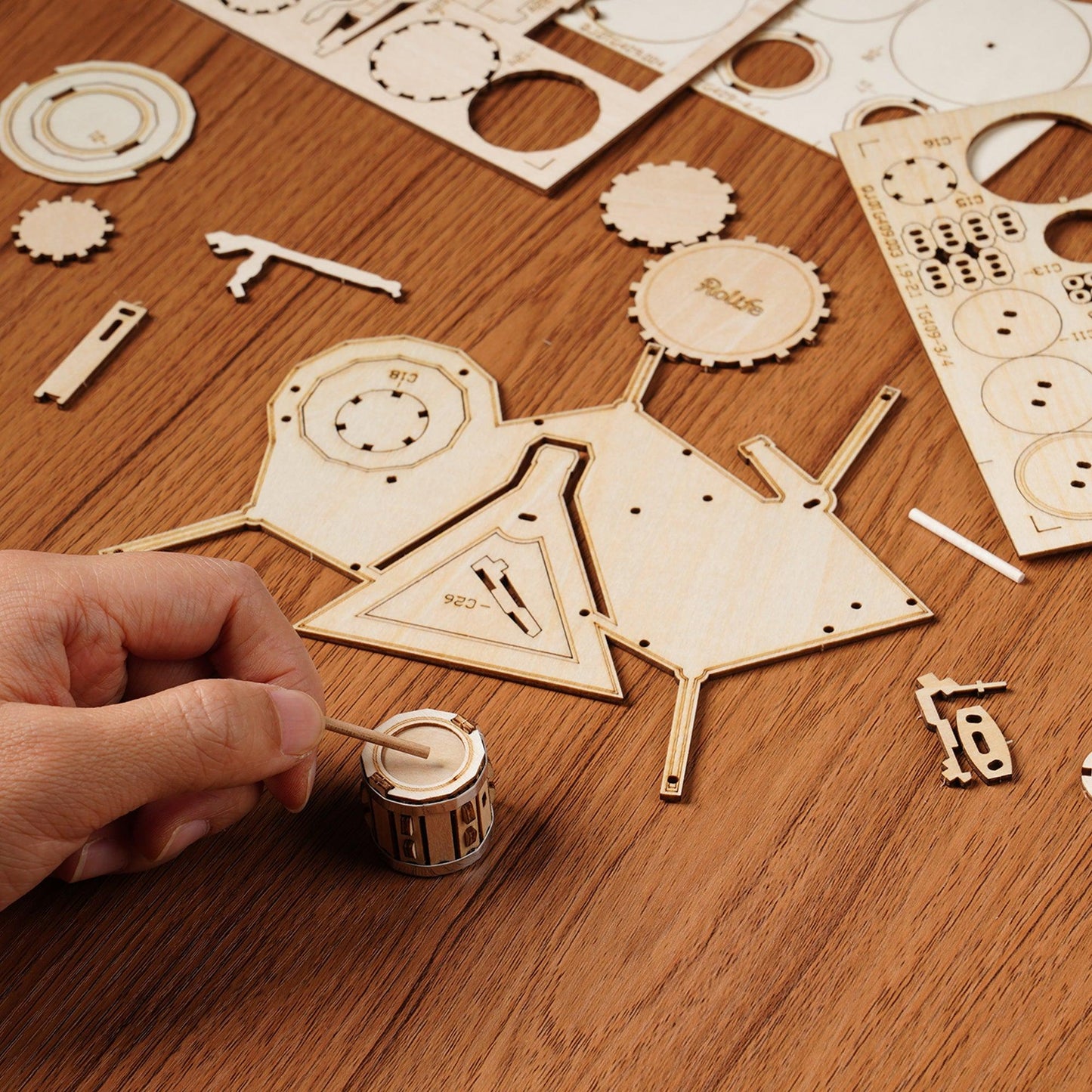3D Modern Wooden Puzzle | Drum Kit - Hands Craft US, Inc.
