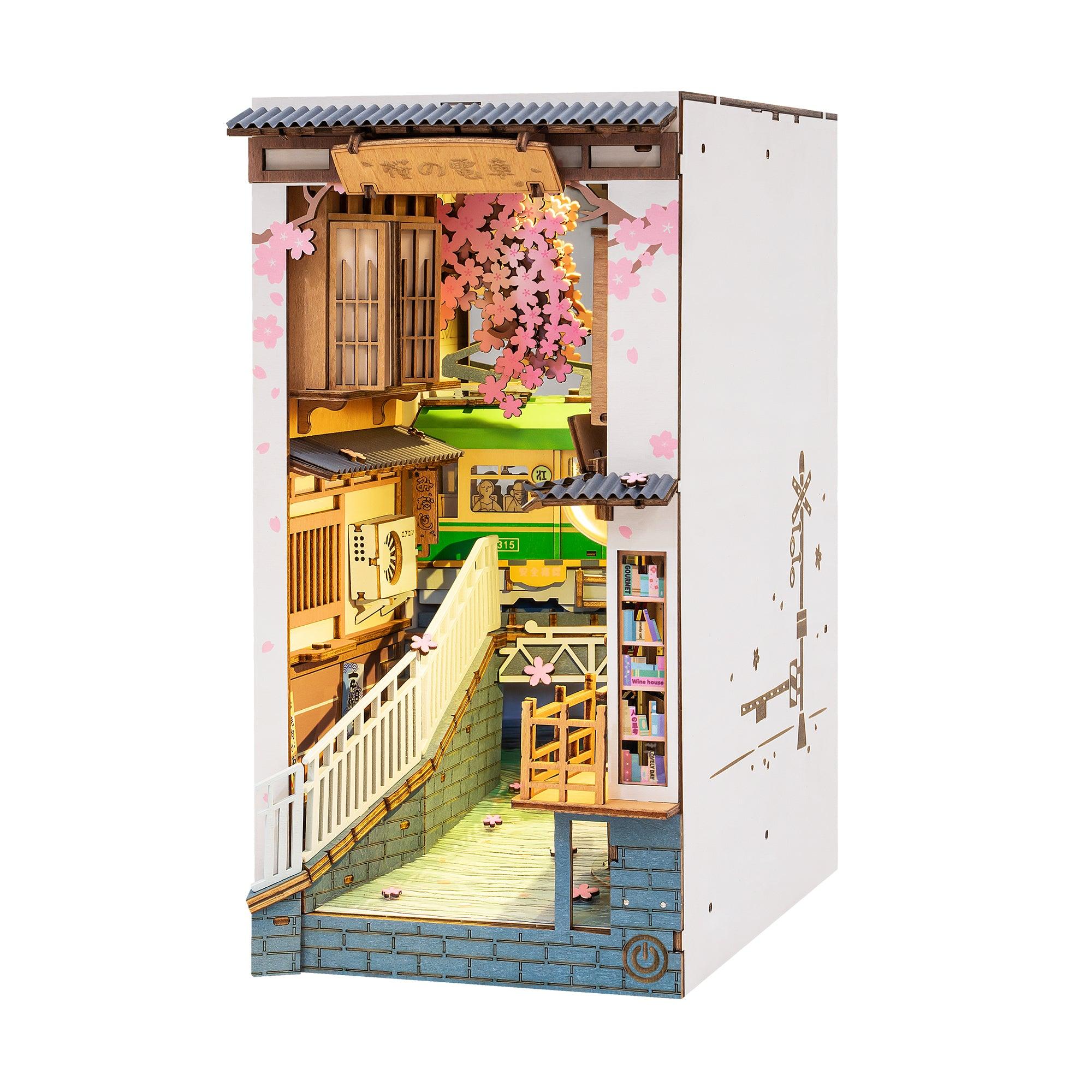 Hands Craft DIY Miniature Book Nook Kit | Sakura Tram