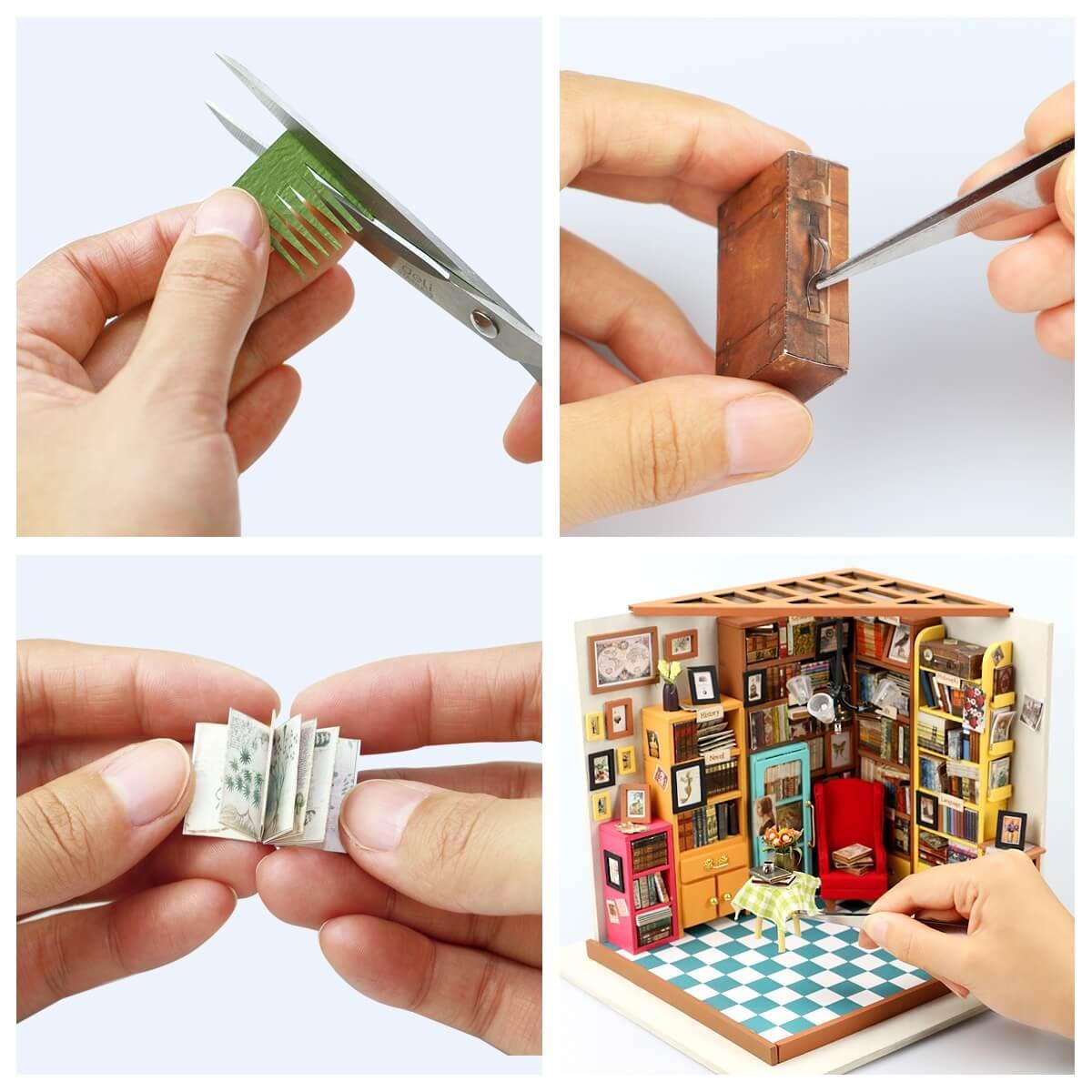 Hands Craft DIY Miniature House Kit | Sam's Study