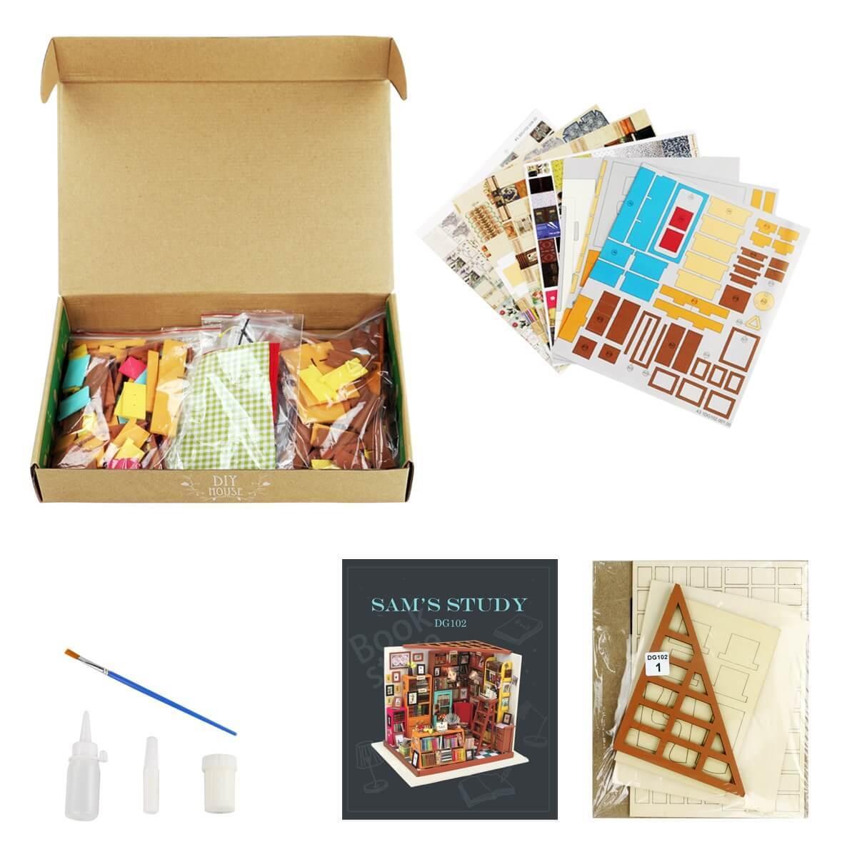 Hands Craft DIY Miniature House Kit | Sam's Study
