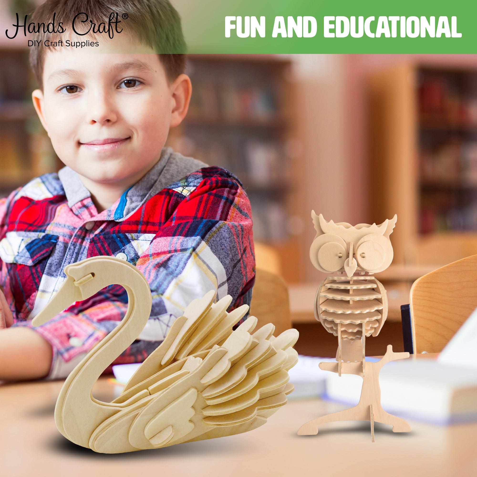 Hands Craft DIY Miniatures 3D Classic Wooden Puzzle | Birds