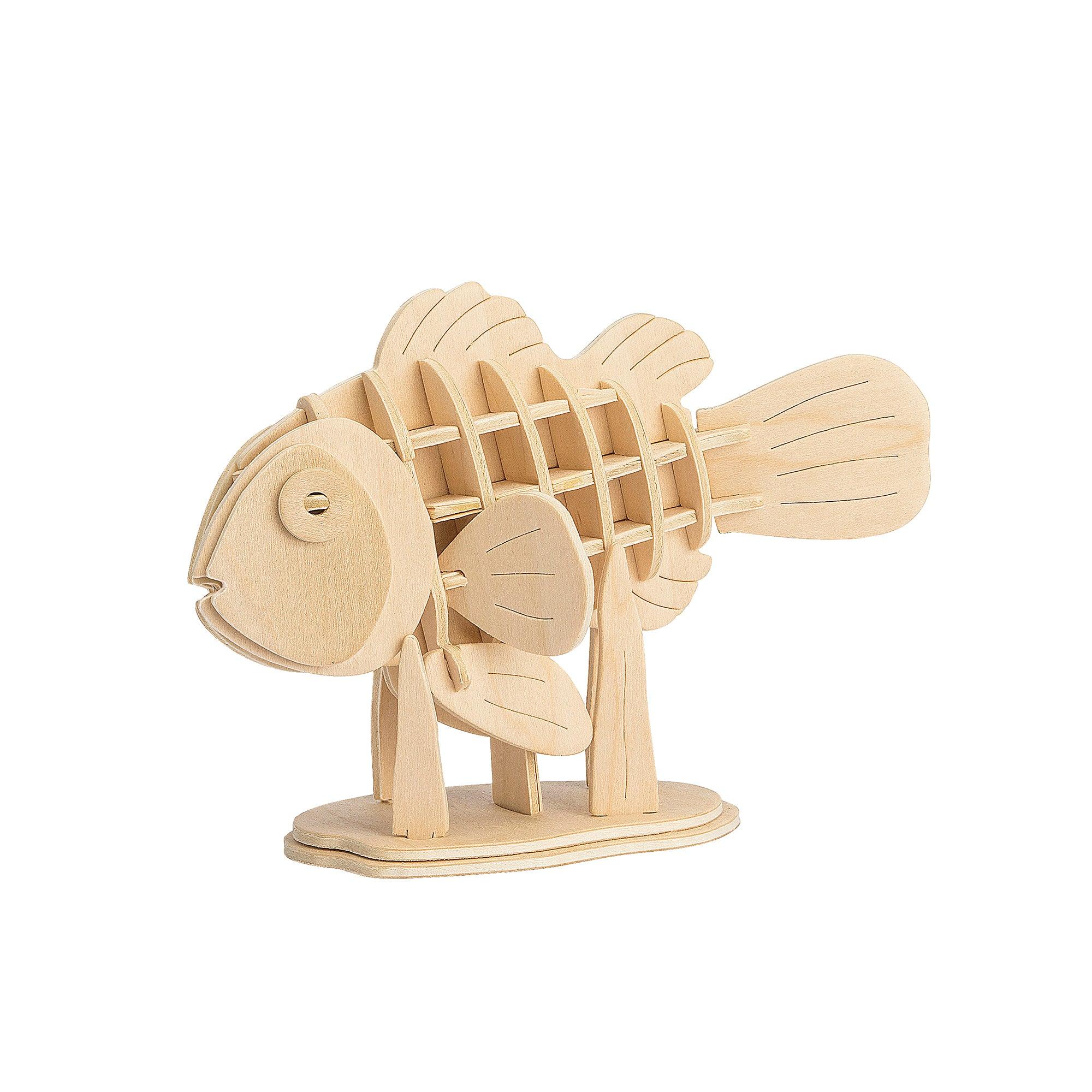 Hands Craft DIY Miniatures 3D Classic Wooden Puzzle | Clownfish
