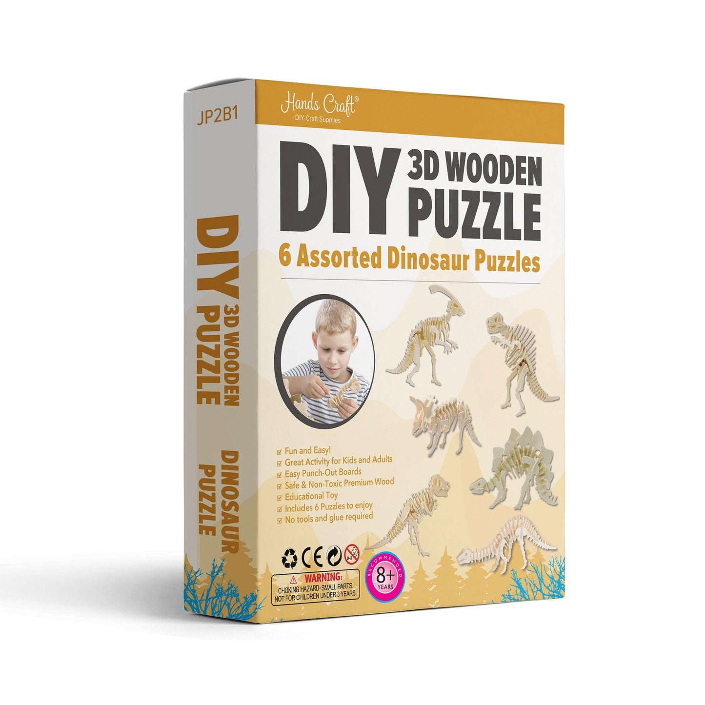Hands Craft DIY Miniatures 3D Classic Wooden Puzzle | Dinosaurs