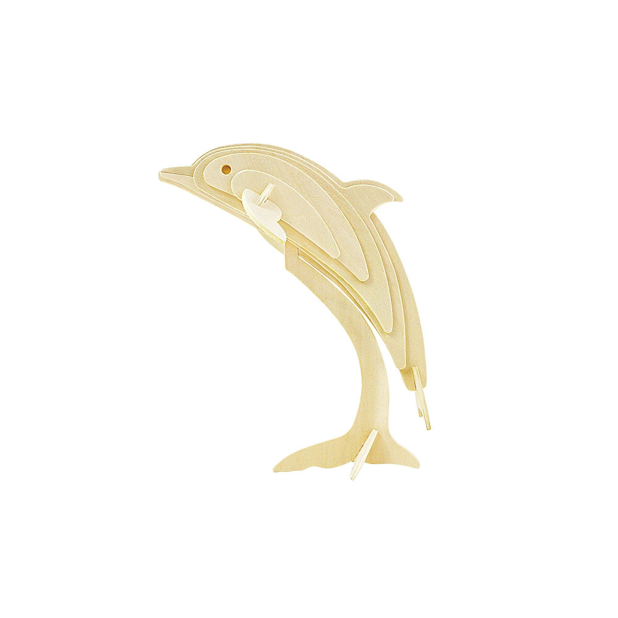 Hands Craft DIY Miniatures 3D Classic Wooden Puzzle | Dolphin