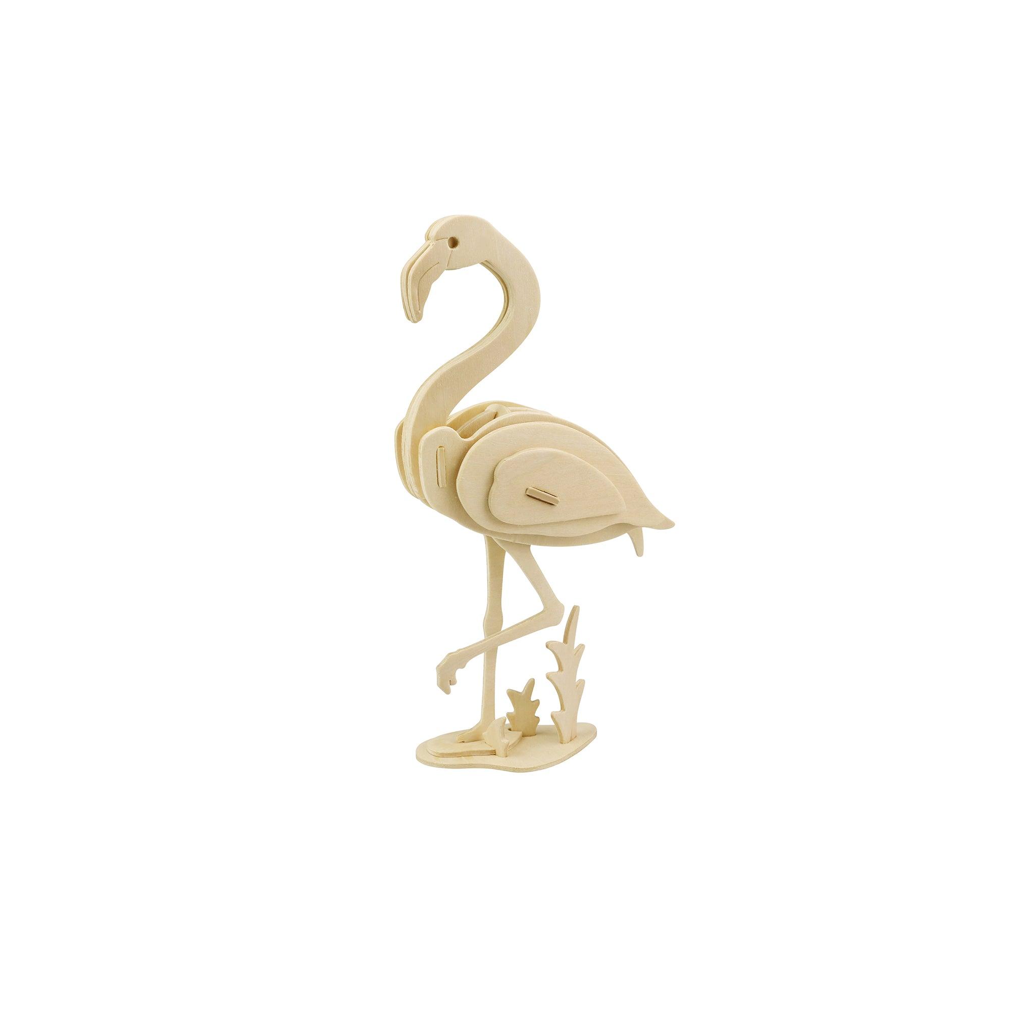 Hands Craft DIY Miniatures 3D Classic Wooden Puzzle | Flamingo