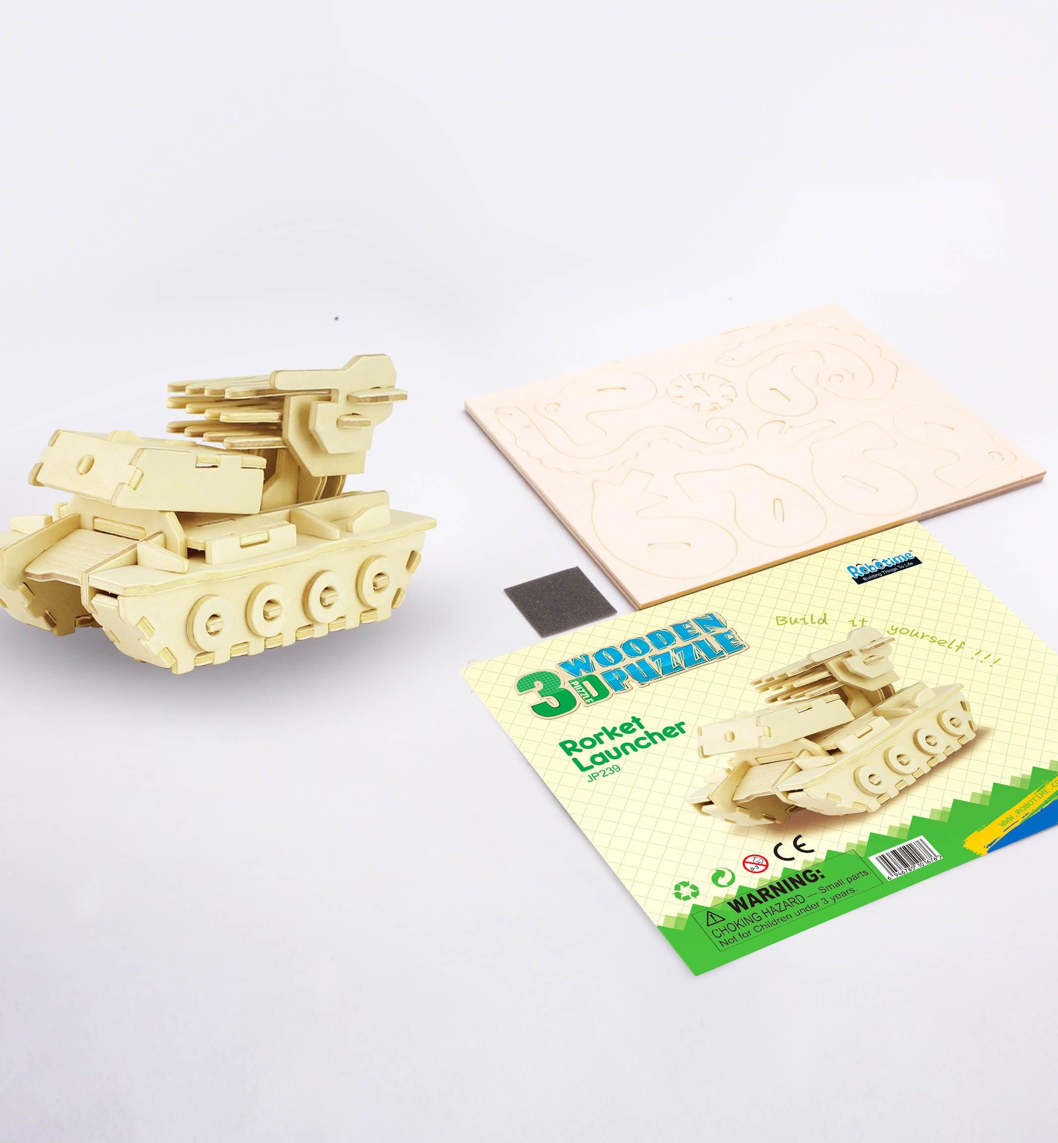 Hands Craft DIY Miniatures 3D Classic Wooden Puzzle | Rocket Launcher