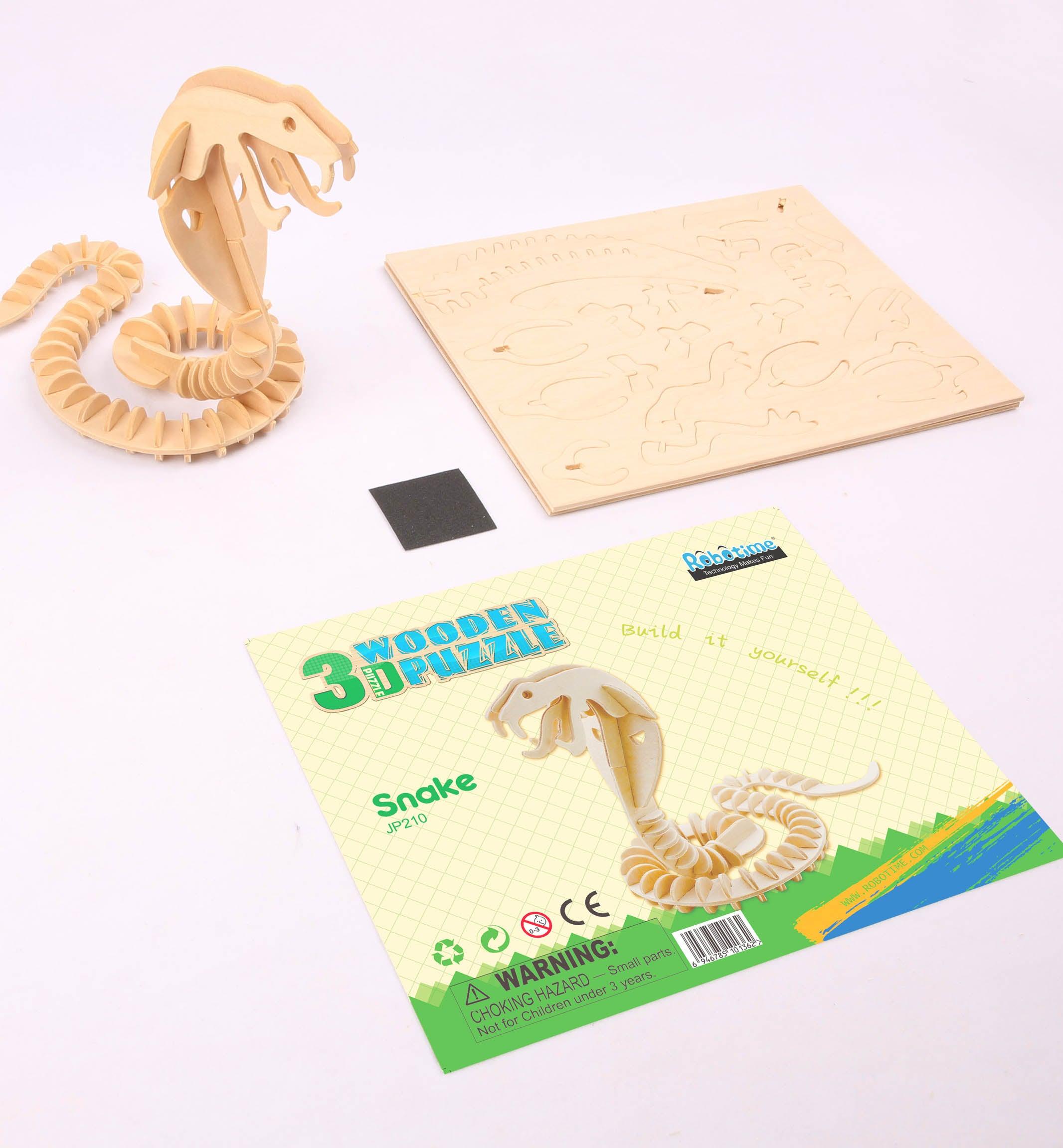 Hands Craft DIY Miniatures 3D Classic Wooden Puzzle | Snake