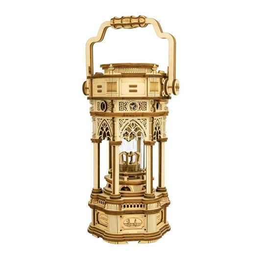 Hands Craft DIY Miniatures 3D Wooden Music Box Puzzle | Victorian Lantern with LED light