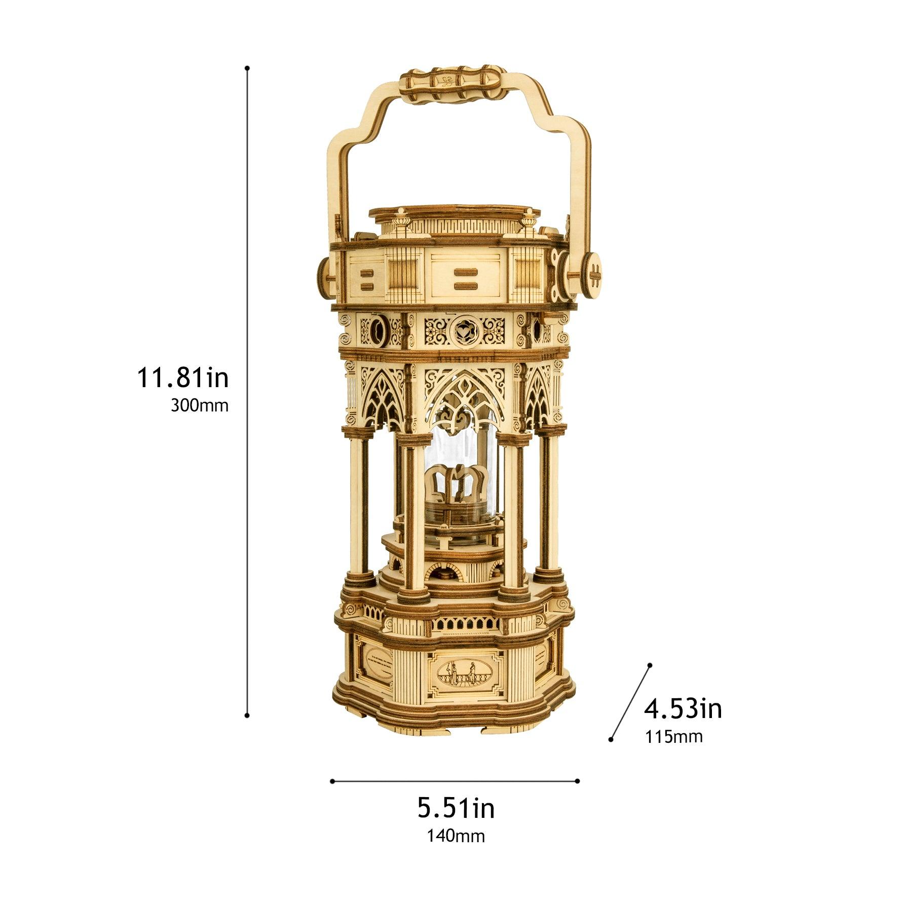 Hands Craft DIY Miniatures 3D Wooden Music Box Puzzle | Victorian Lantern with LED light
