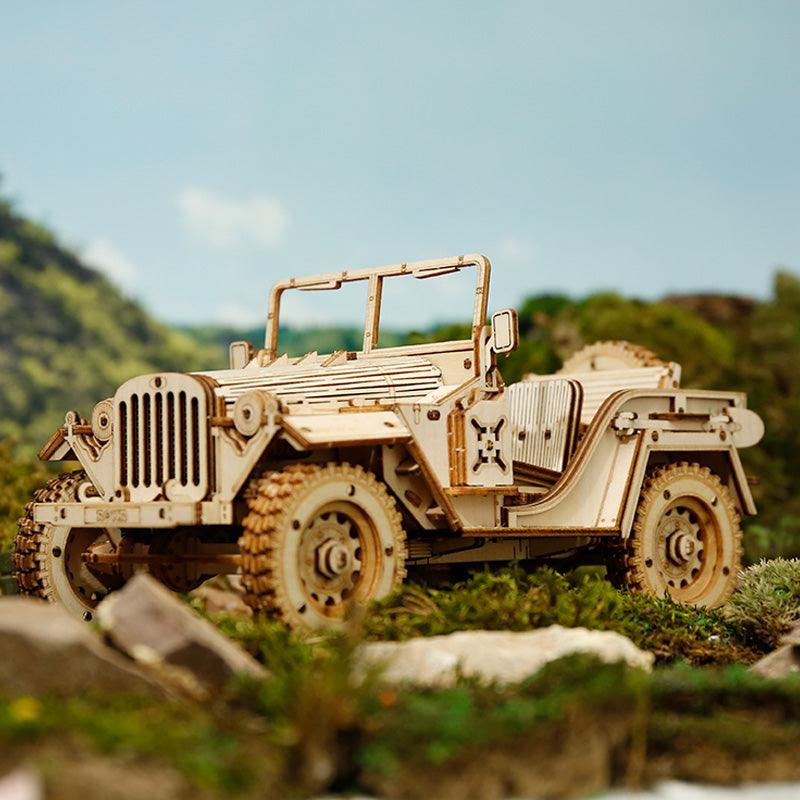 Hands Craft DIY Miniatures 3D Wooden Puzzle | Army Field Car