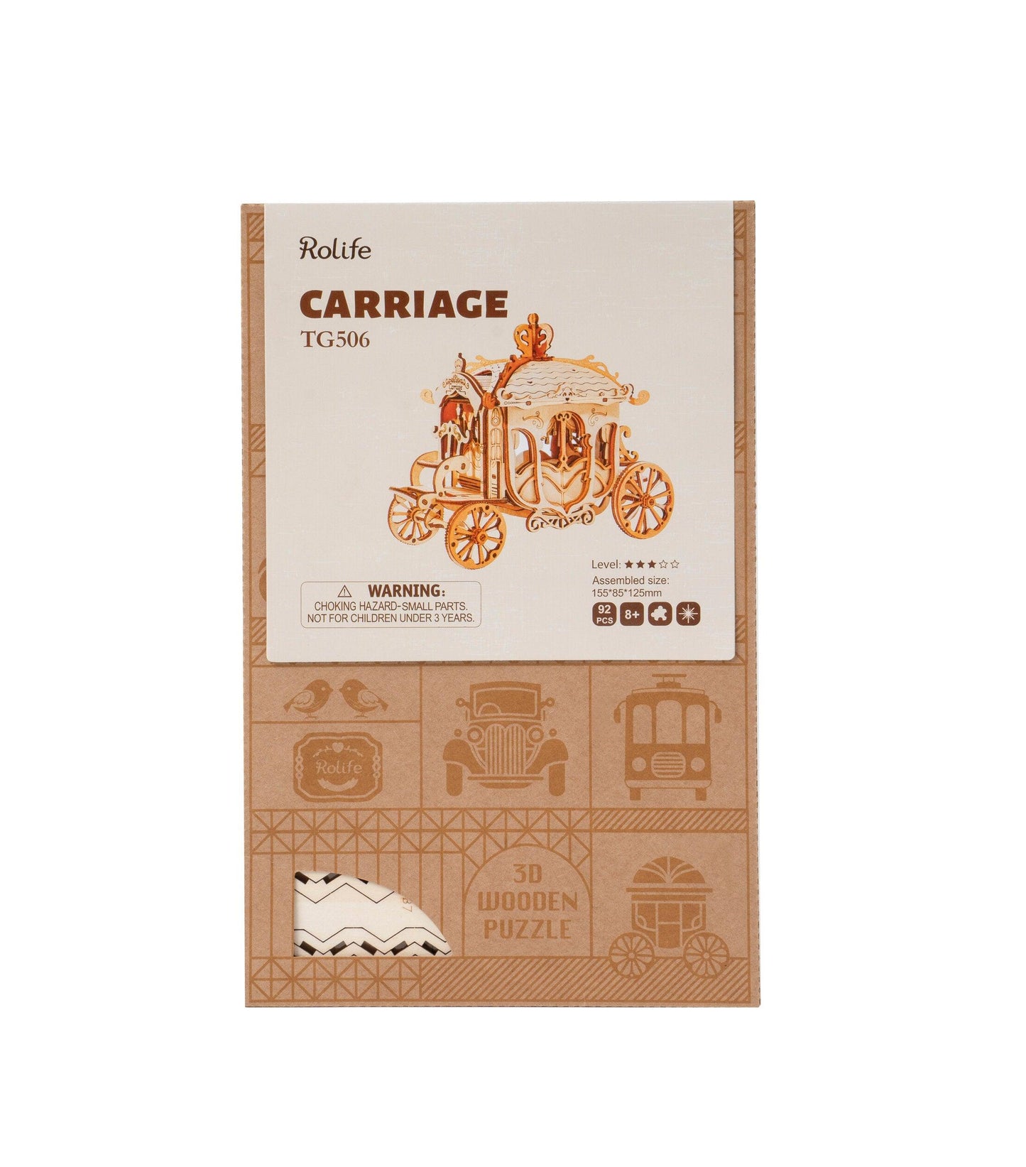 Hands Craft DIY Miniatures 3D Wooden Puzzle | Carriage