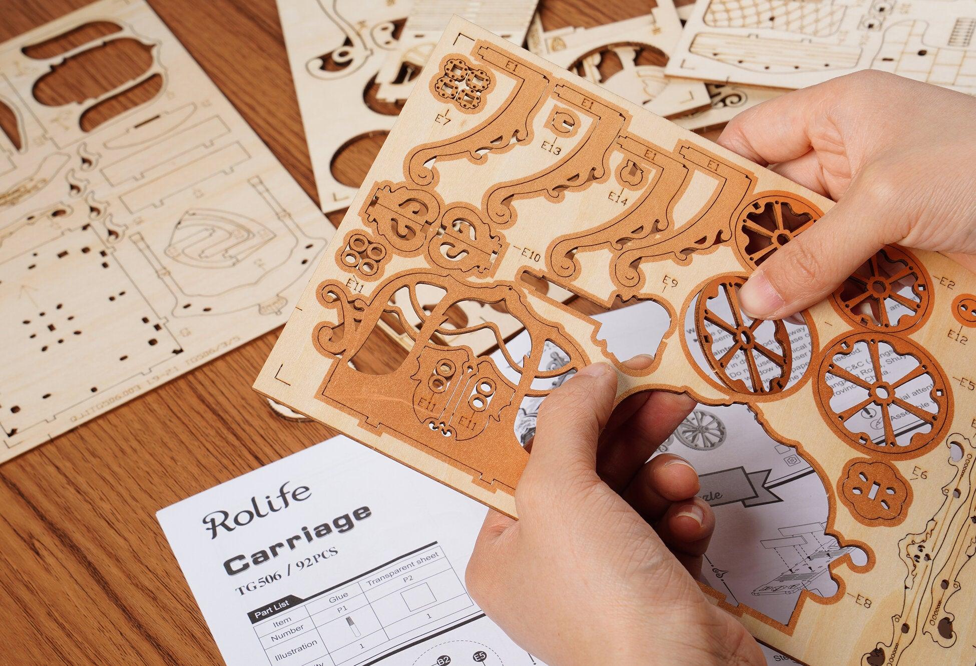 Hands Craft DIY Miniatures 3D Wooden Puzzle | Carriage