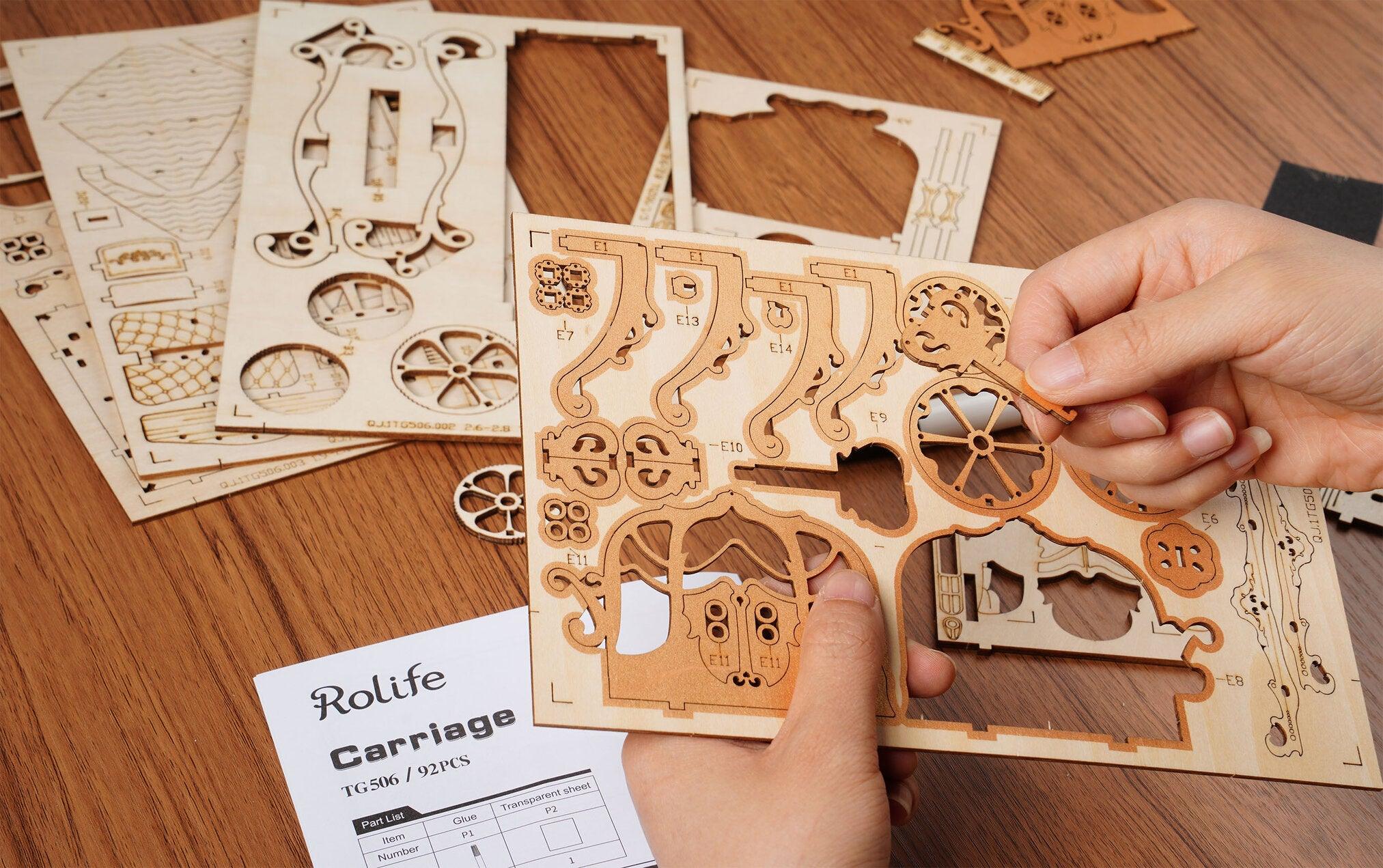 Hands Craft DIY Miniatures 3D Wooden Puzzle | Carriage