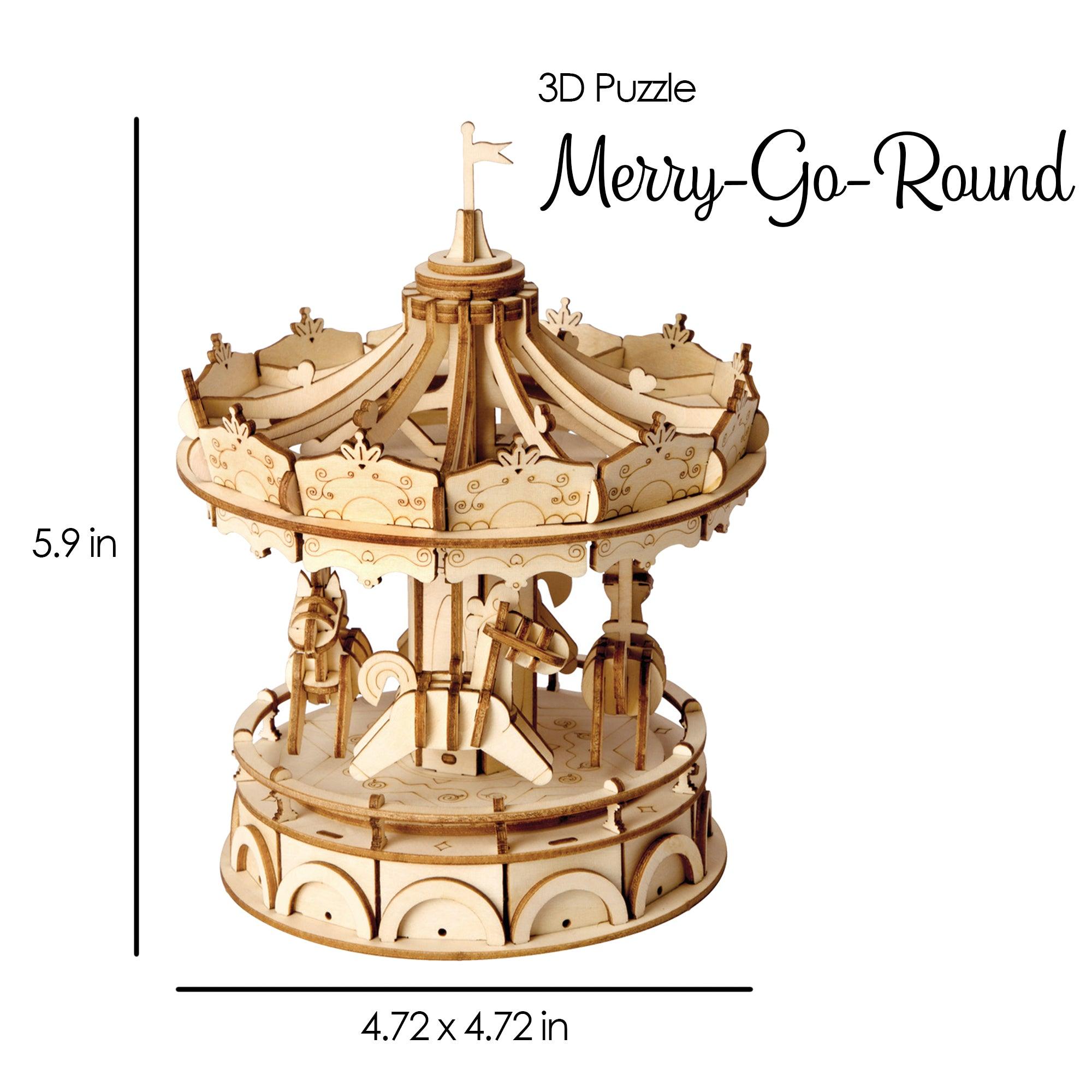 Hands Craft DIY Miniatures 3D Wooden Puzzle | Classic Carousel