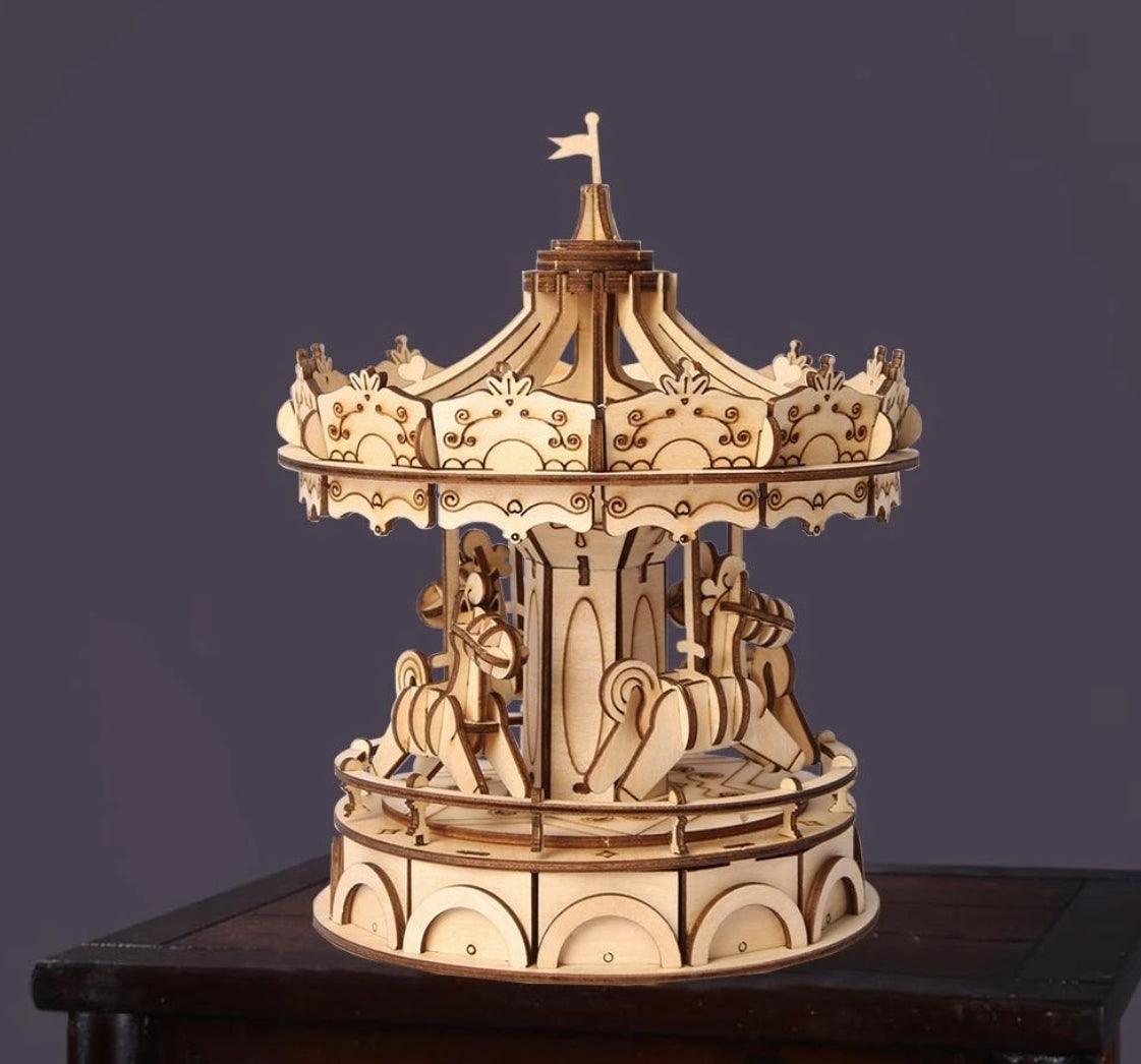 Hands Craft DIY Miniatures 3D Wooden Puzzle | Classic Carousel