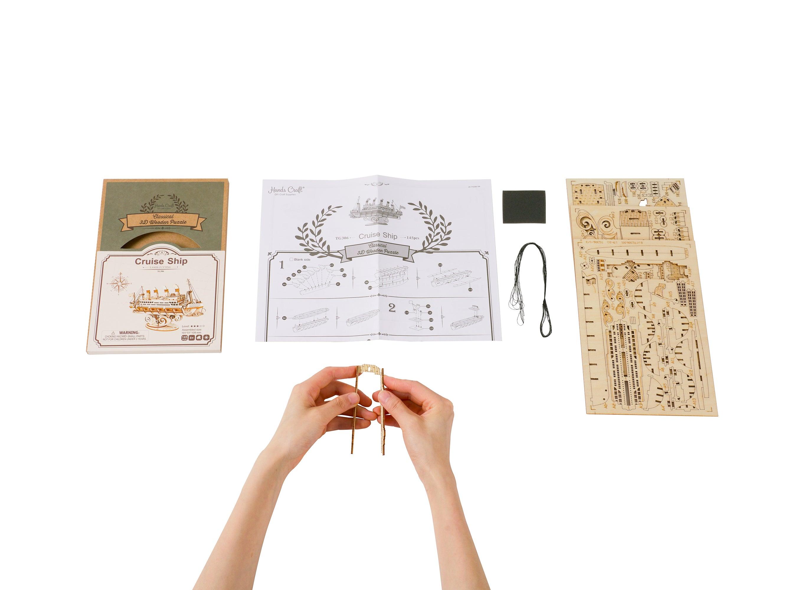 Hands Craft DIY Miniatures 3D Wooden Puzzle | Cruise Ship