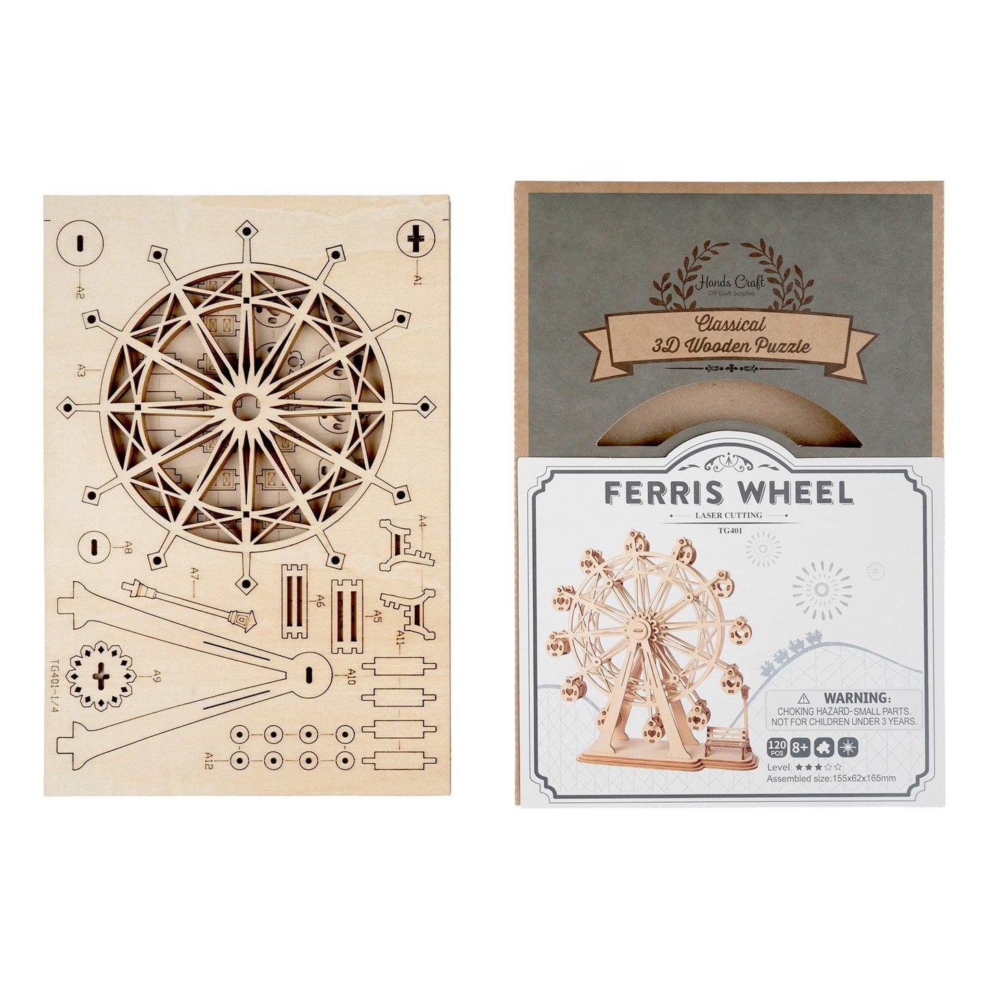 Hands Craft DIY Miniatures 3D Wooden Puzzle | Ferris Wheel