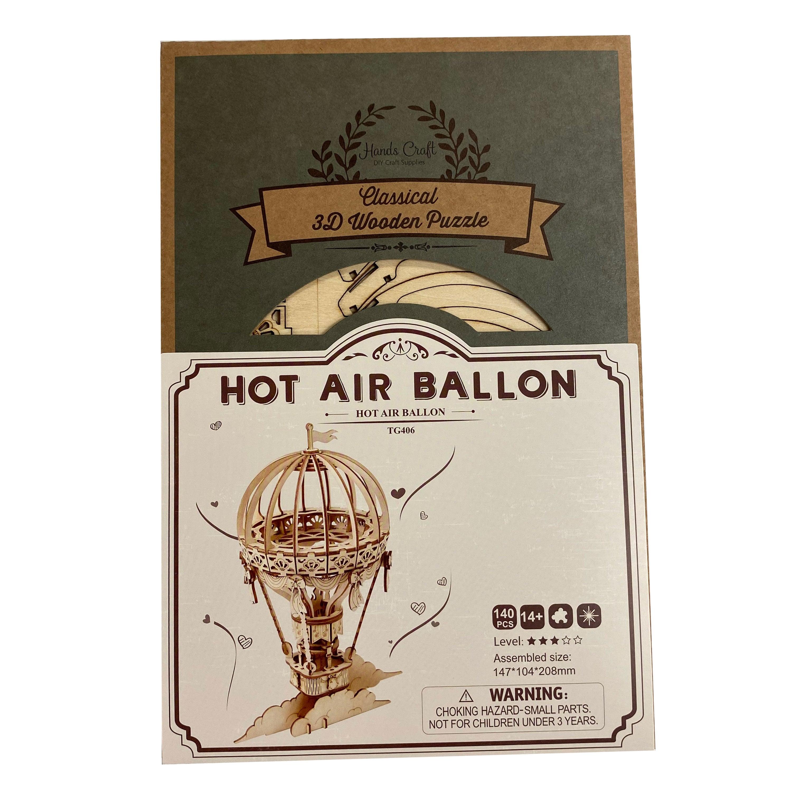 Hands Craft DIY Miniatures 3D Wooden Puzzle | Hot Air Balloon