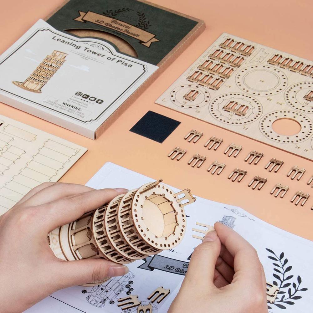 Hands Craft DIY Miniatures 3D Wooden Puzzle | Leaning Tower Of Pisa