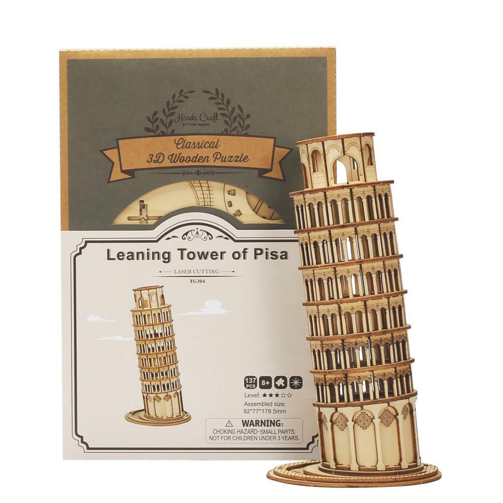 Hands Craft DIY Miniatures 3D Wooden Puzzle | Leaning Tower Of Pisa