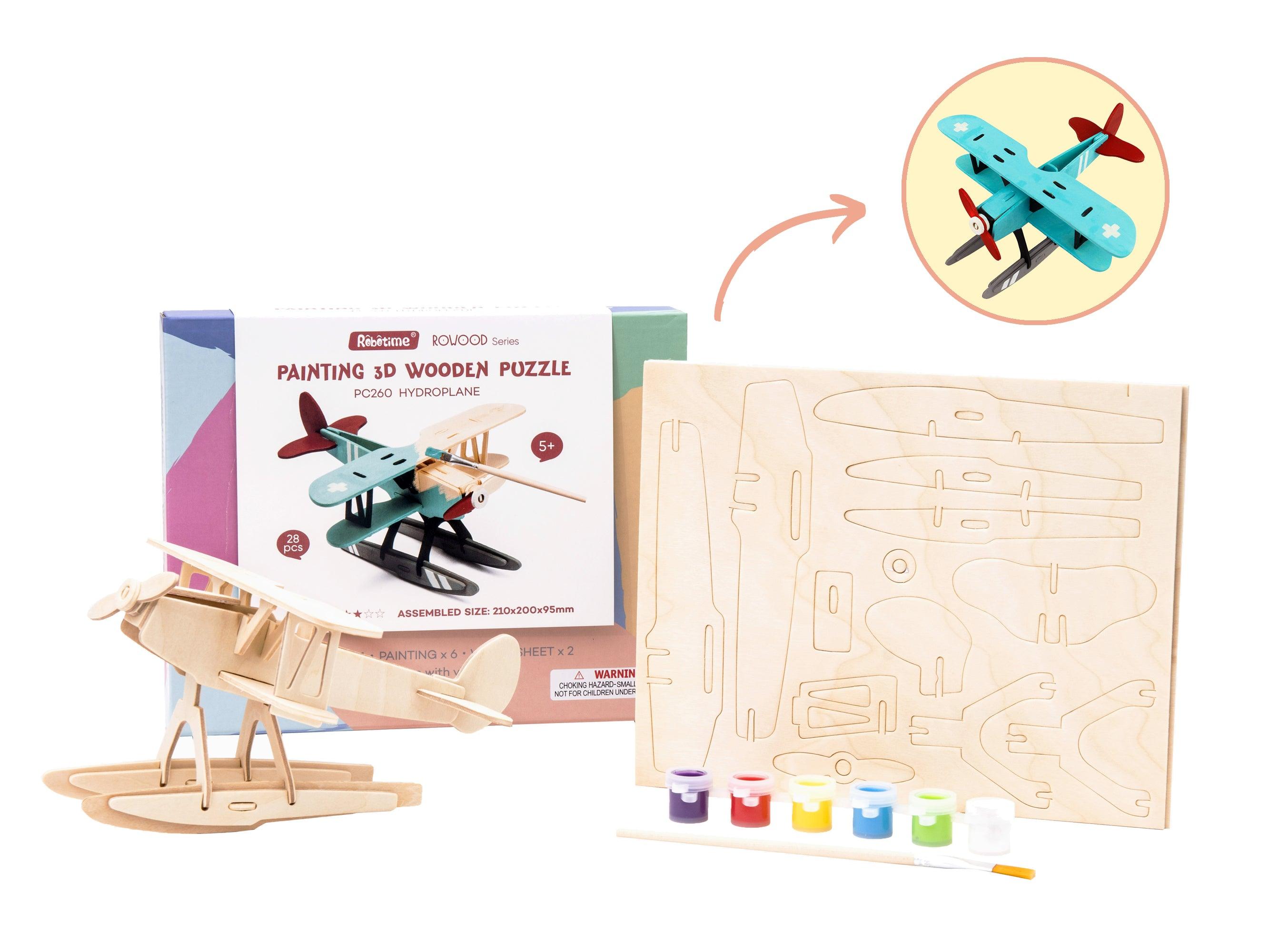 Hands Craft DIY Miniatures 3D Wooden Puzzle Paint Kit | Hydroplane