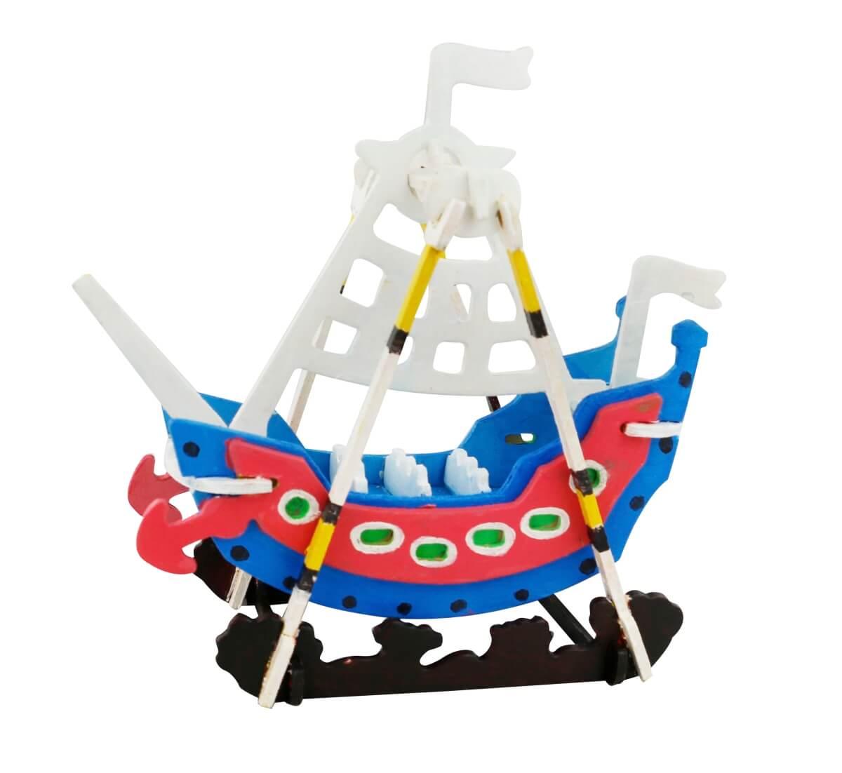 Hands Craft DIY Miniatures 3D Wooden Puzzle Paint Kit | Swing Boat