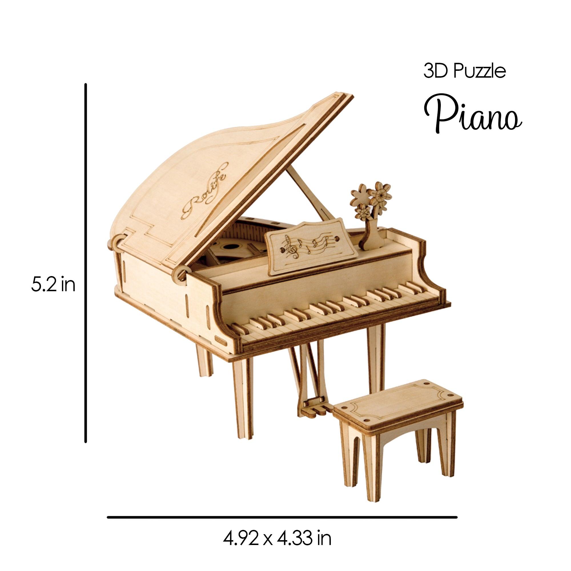 Hands Craft DIY Miniatures 3D Wooden Puzzle | Piano