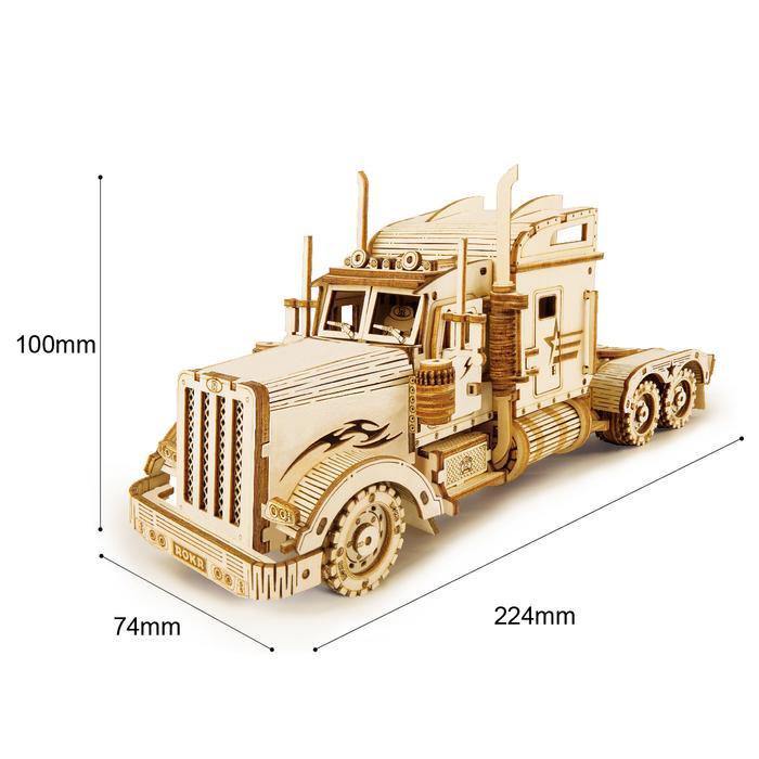 Hands Craft DIY Miniatures 3D Wooden Puzzle | Semi-Truck