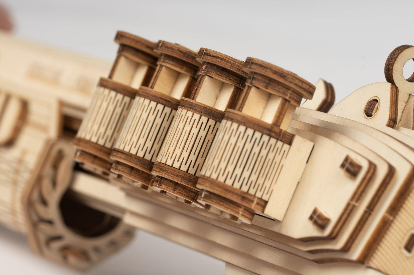 Hands Craft DIY Miniatures Mechanical 3D Wooden Puzzle | Rubber Band Pump Action Shotgun