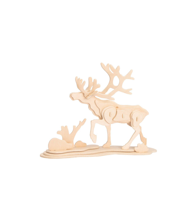 3D Classic Wooden Puzzle | Reindeer - Hands Craft US, Inc.