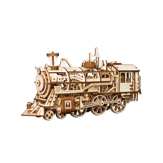 3D Mechanical Wooden Puzzle | Locomotive (Train) - Hands Craft US, Inc.