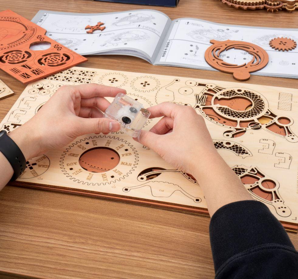 Hands Craft DIY Miniatures Mechanical 3D Wooden Puzzle | Zodiac Wall Clock