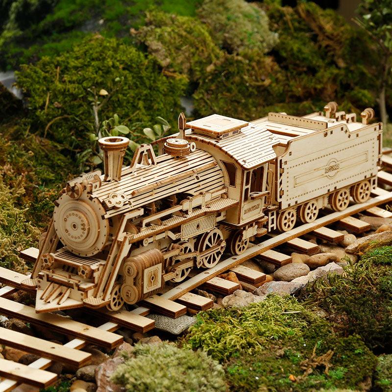 3D Modern Wooden Puzzle | Prime Steam Express Train/Locomotive - Hands Craft US, Inc.