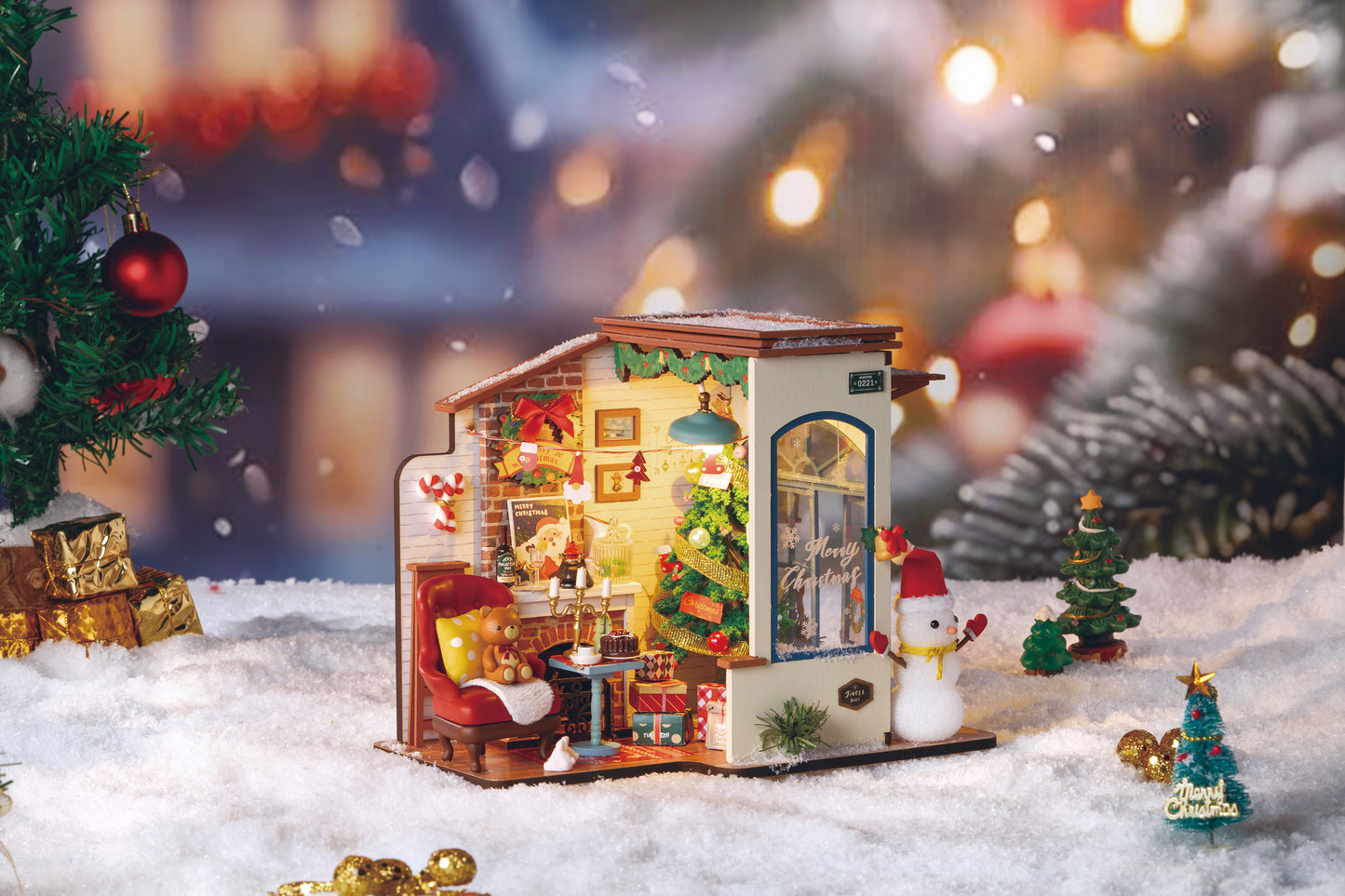 DIY Miniature House Kit | Christmas Snow House