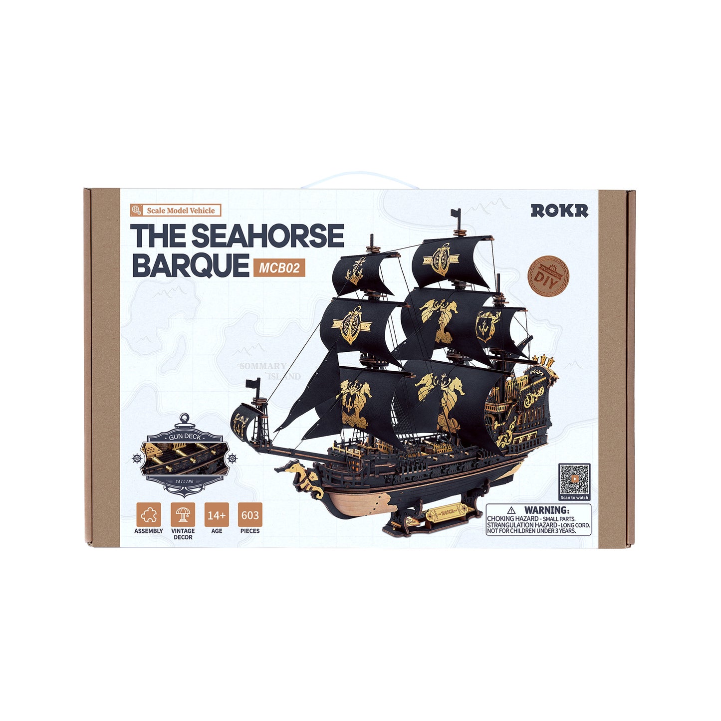 3D Wooden Puzzle | The Seahorse Barque