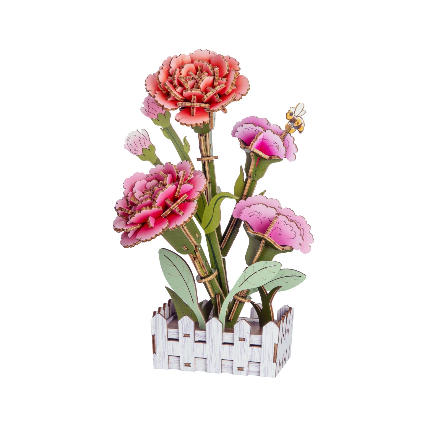 3D Wooden Puzzle | Carnation Bloom Set