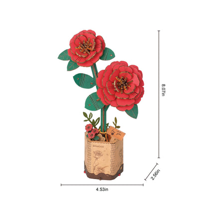 Modern Wooden Puzzle | Camellia