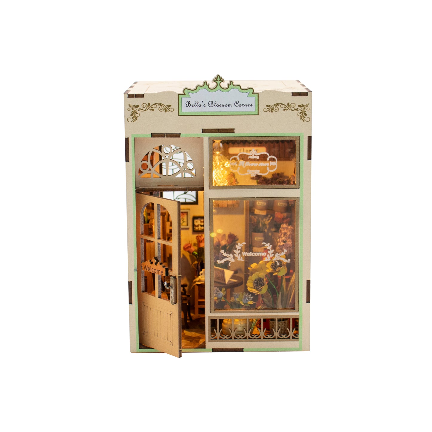 DIY Miniature Book Nook Kit | Bella’s Blossom Corner