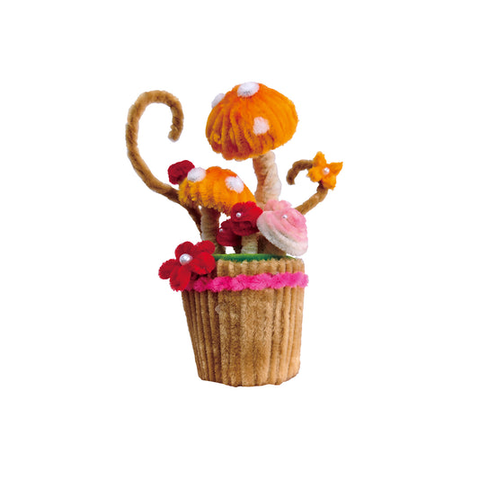 Chenille Craft Kit | Mushroom Cupcake