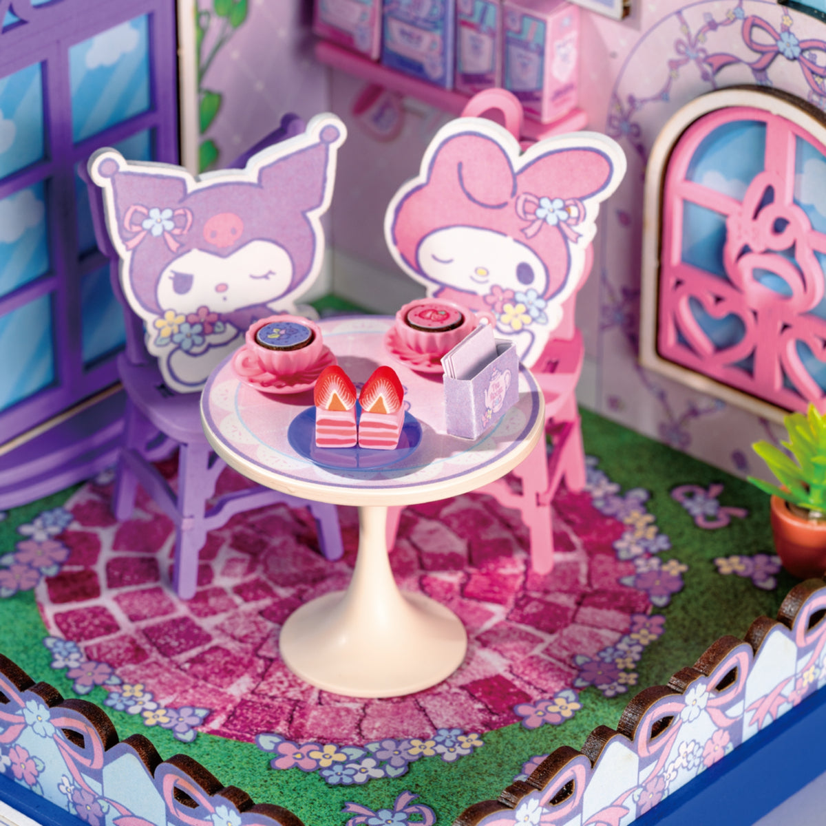 DIY Miniature House Kit |My Melody and Kuromi Tea Party