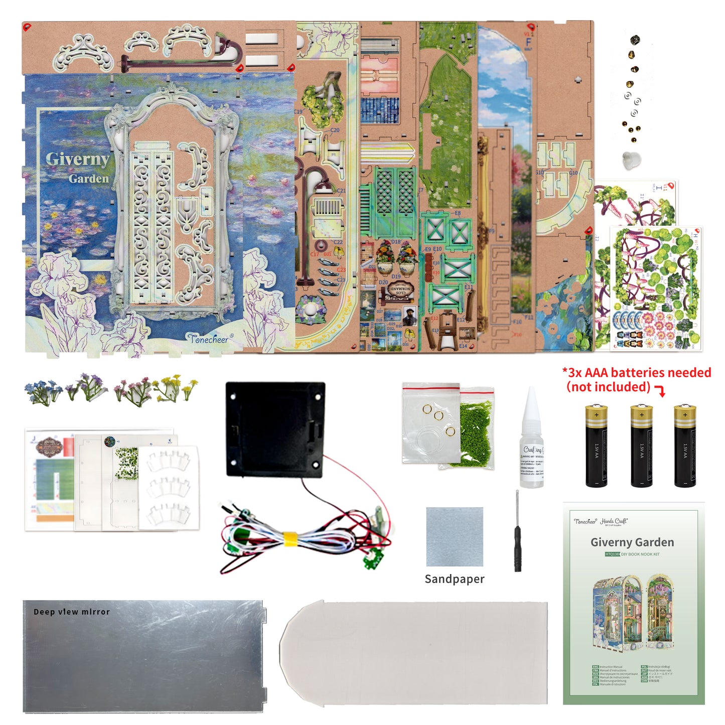 DIY Miniature Book Nook Kit | Giverny Garden