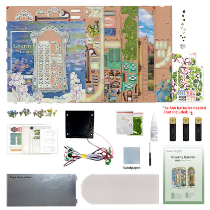 DIY Miniature Book Nook Kit | Giverny Garden