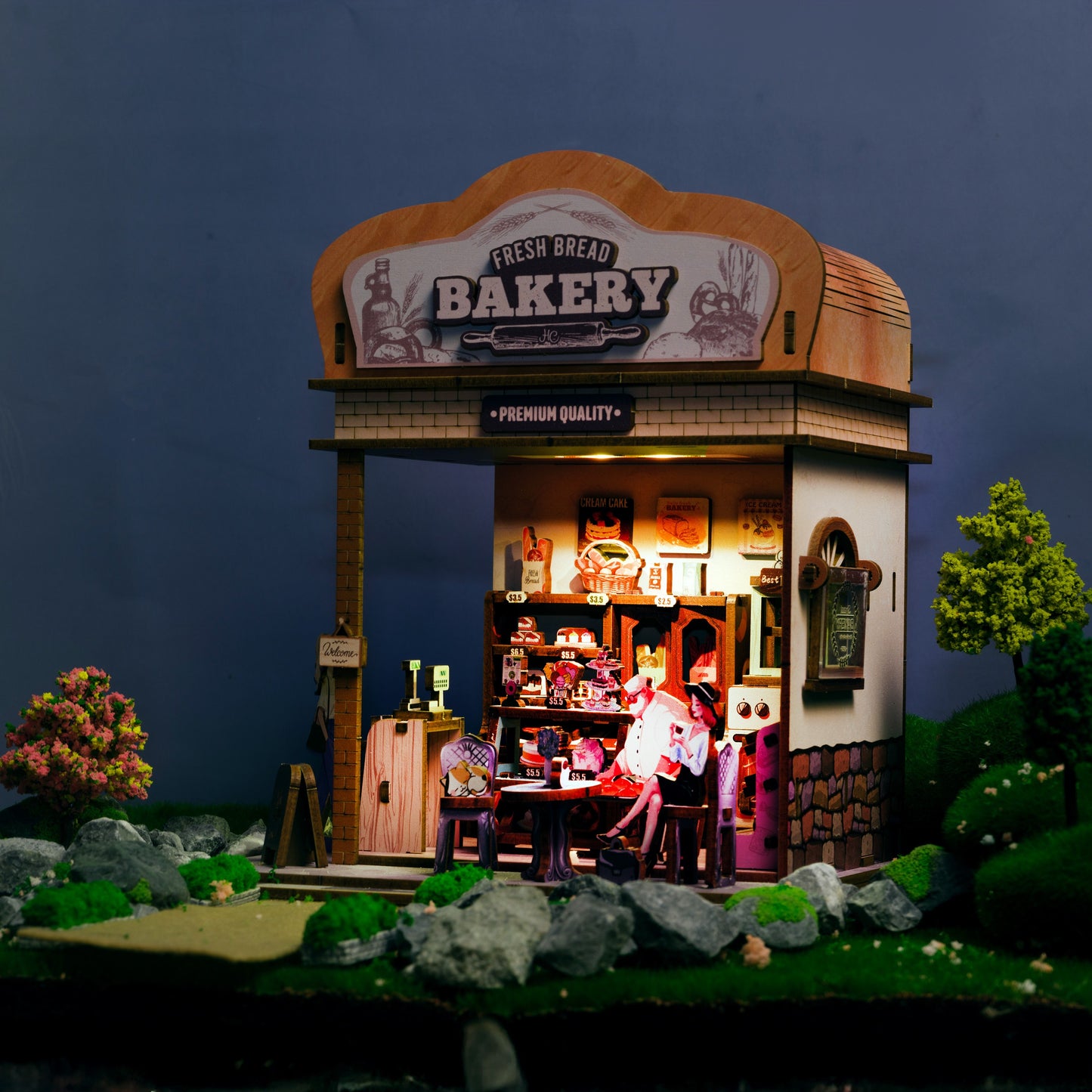 DIY Miniature House Kit | Fresh Bread Bakery