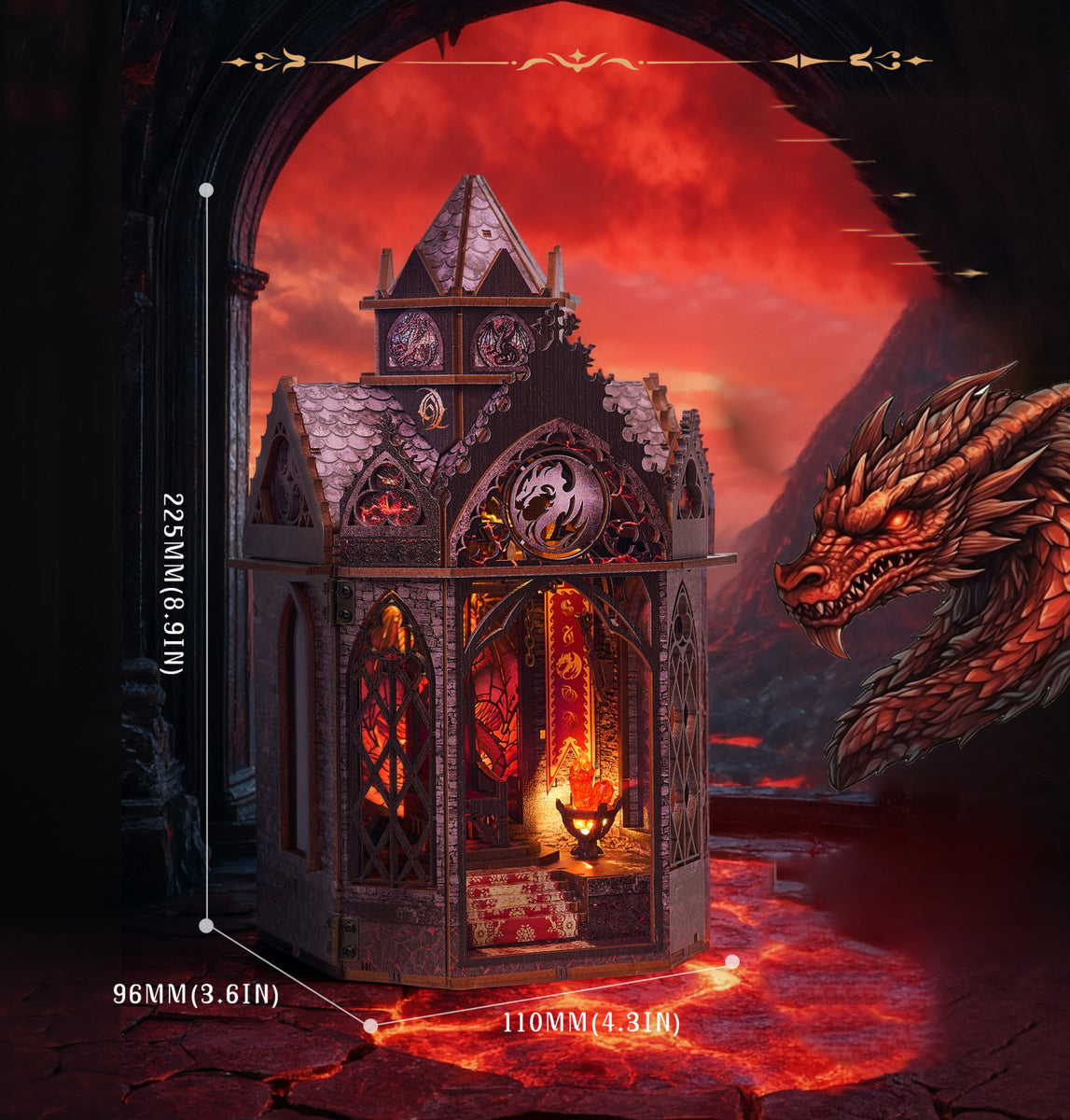 DIY Miniature Book Nook Kit | Ember Throne